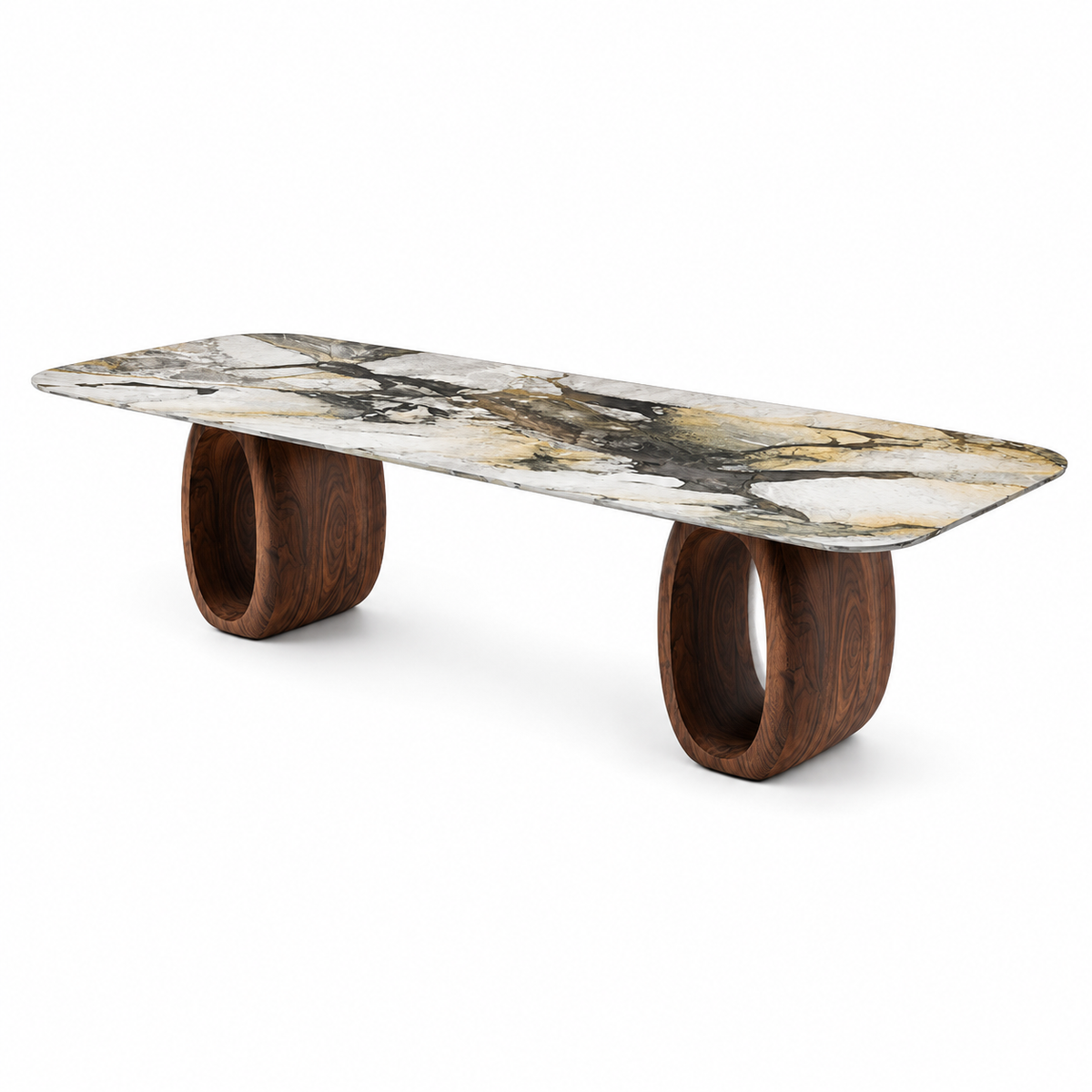 Blackwell Marble & Wood Dining Table