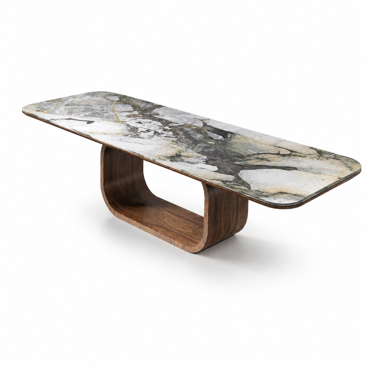 Bramley Marble & Wood Dining Table