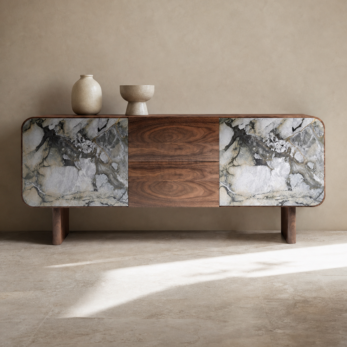 Cavendish Marble & Wood Sideboard